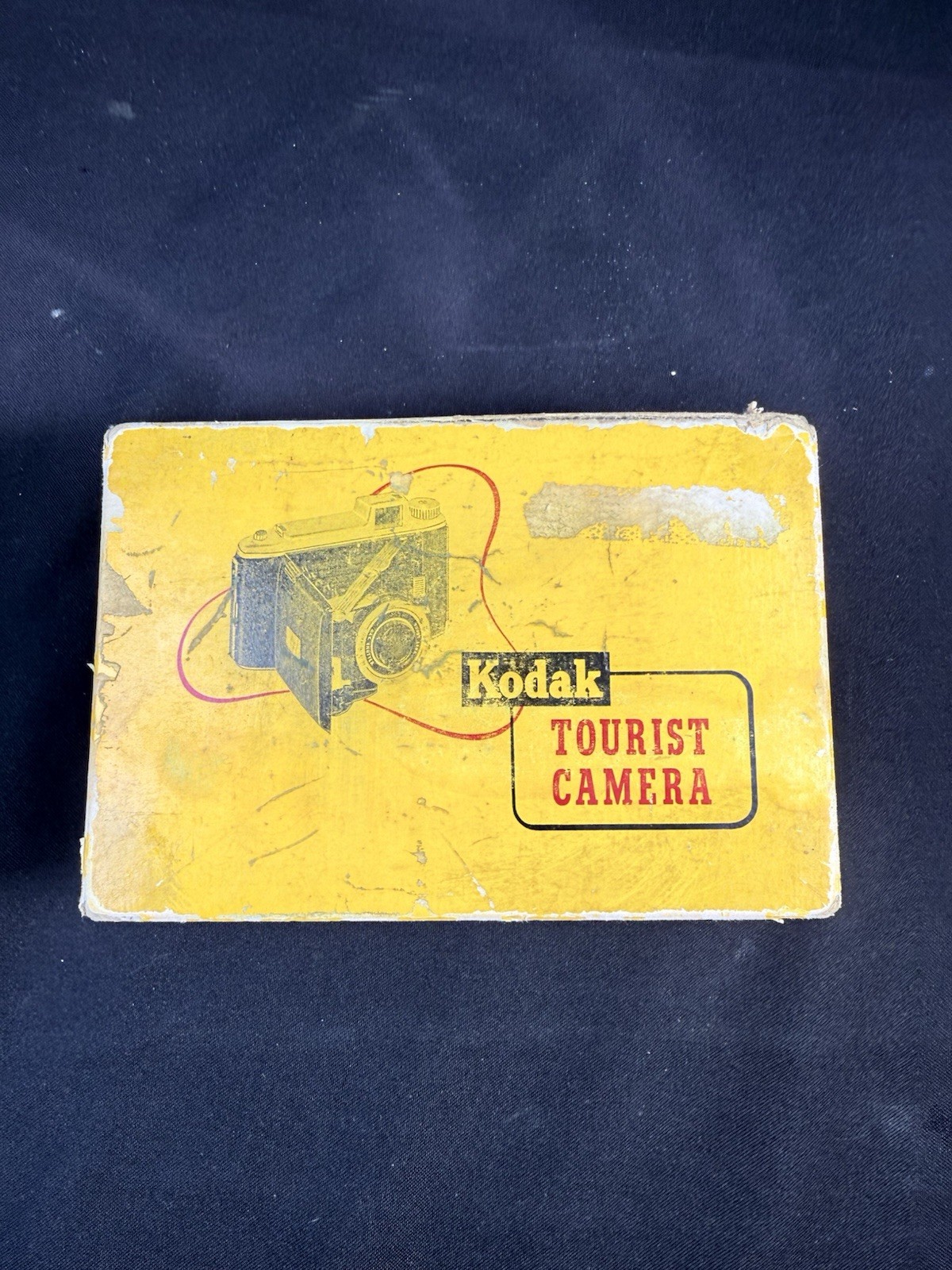 Vintage Kodak Tourist Folding Camera With Original Box And Booklet Untested