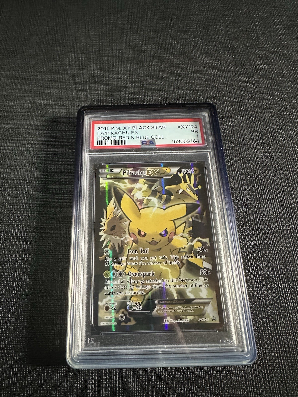 PSA 1 Pikachu EX XY124 Black Star Promo Full Art Pokemon