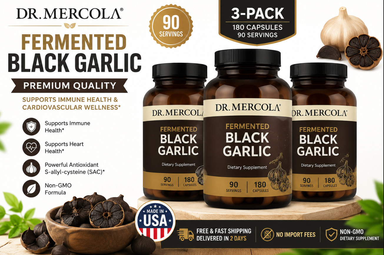 Dr. Mercola Fermented Black Garlic – 180 Capsules (90 Servings) Dr. Mercola Fermented Black Garlic – 180 Capsules (90 Servings)