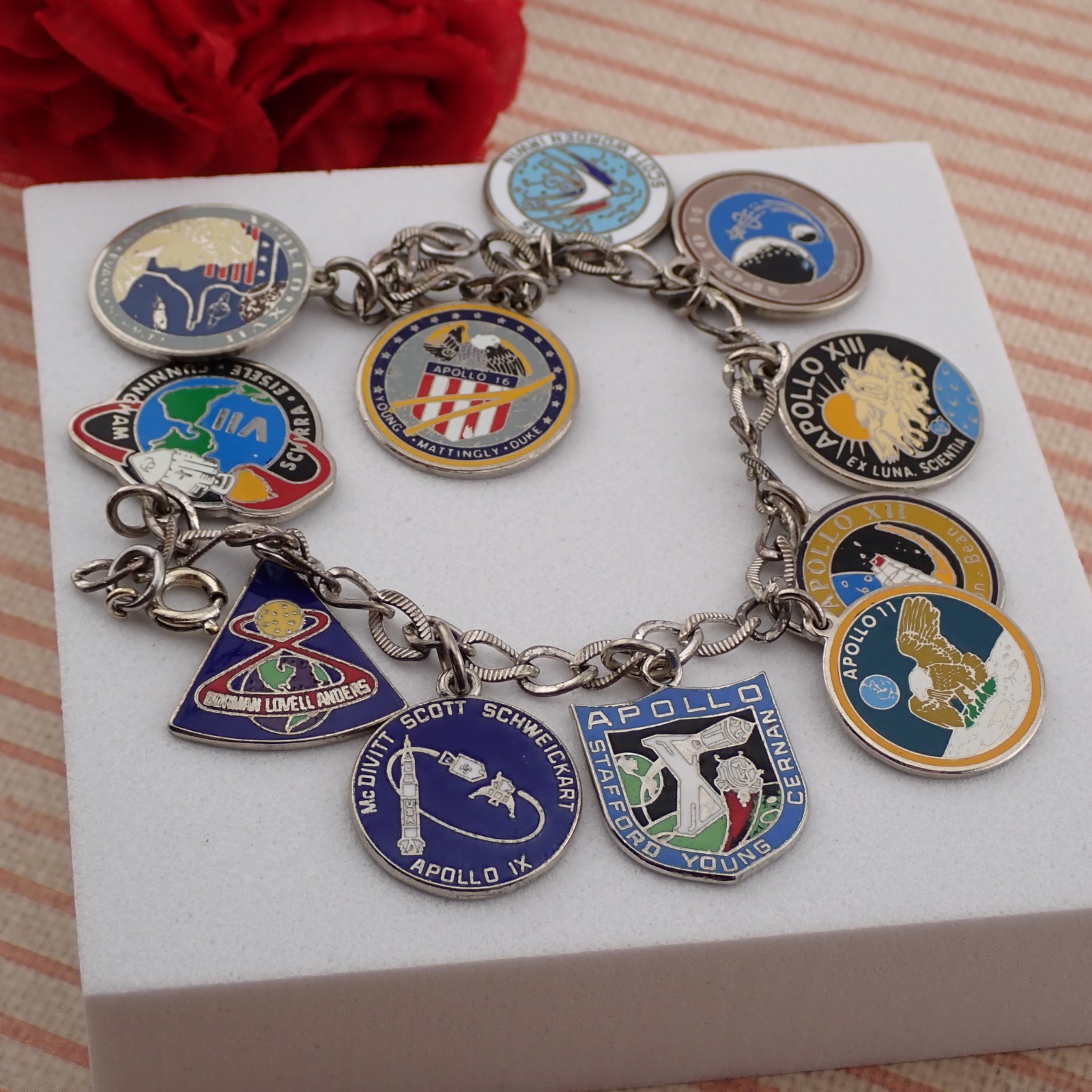 VTG Apollo Astronaut space Mission 11 Charm Silver Tone NASA From 1960\'s-1970\'s