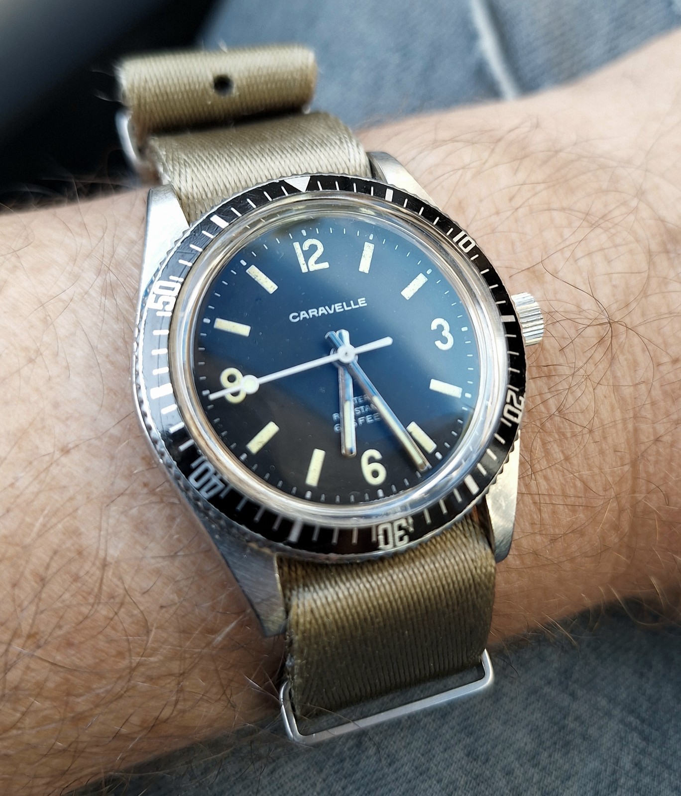 VTG CARAVELLE Bulova ‘Sea Hunter’ Devil Diver 666 Lollipop Explorer 1970
