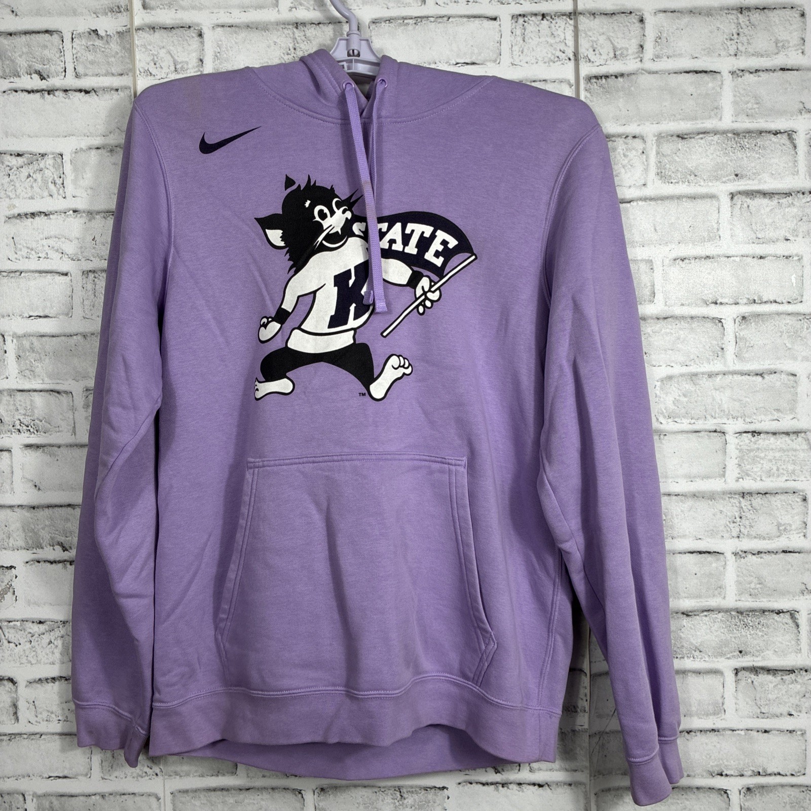 Men’s Kansas State Wildcats Nike Size S Lavender Hoodie Sweatshirt Pullover