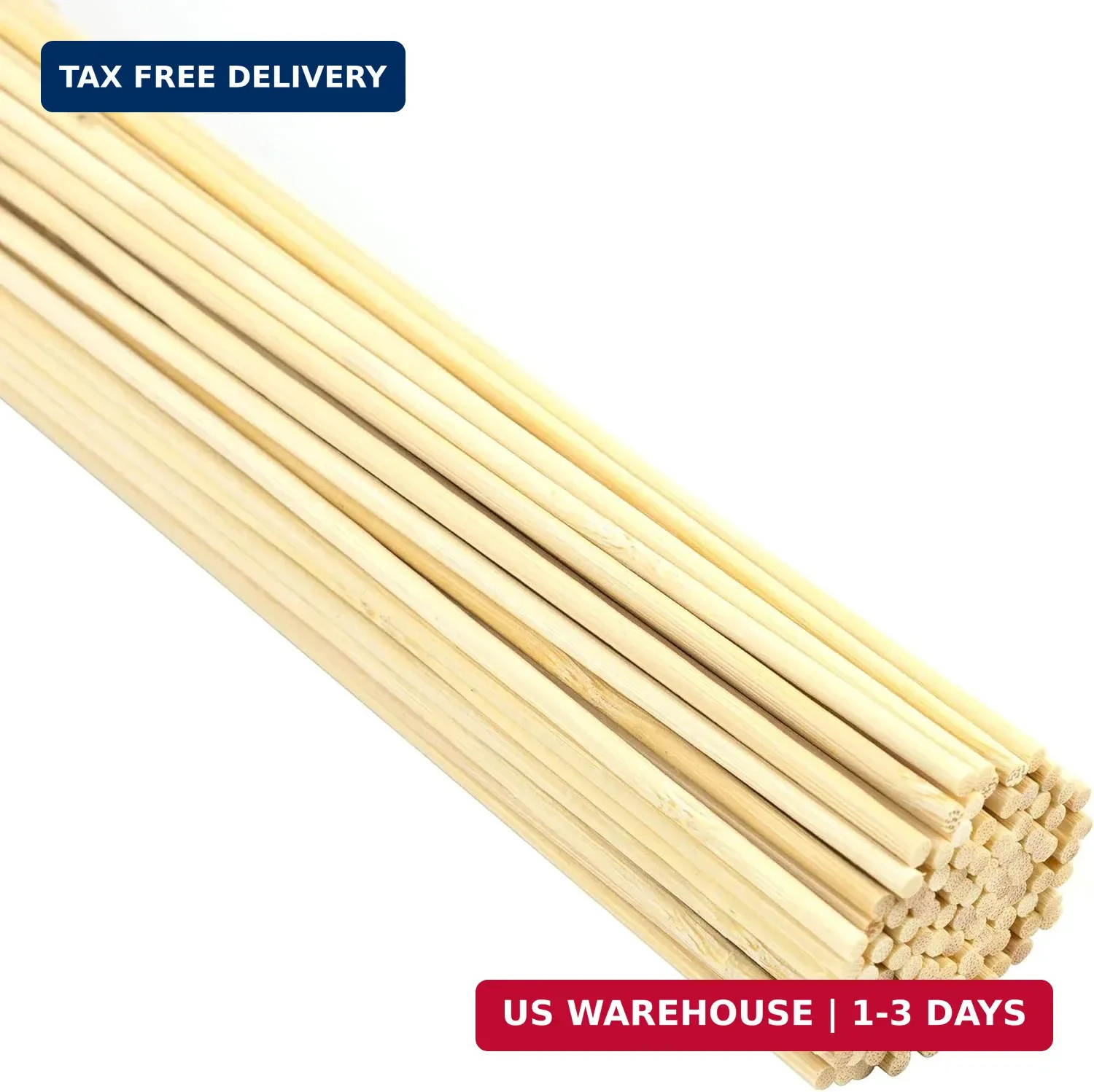 100 Pack Wooden Dowel Rods 1/8 x 12 Inch Unfinished Natural Wood Round...