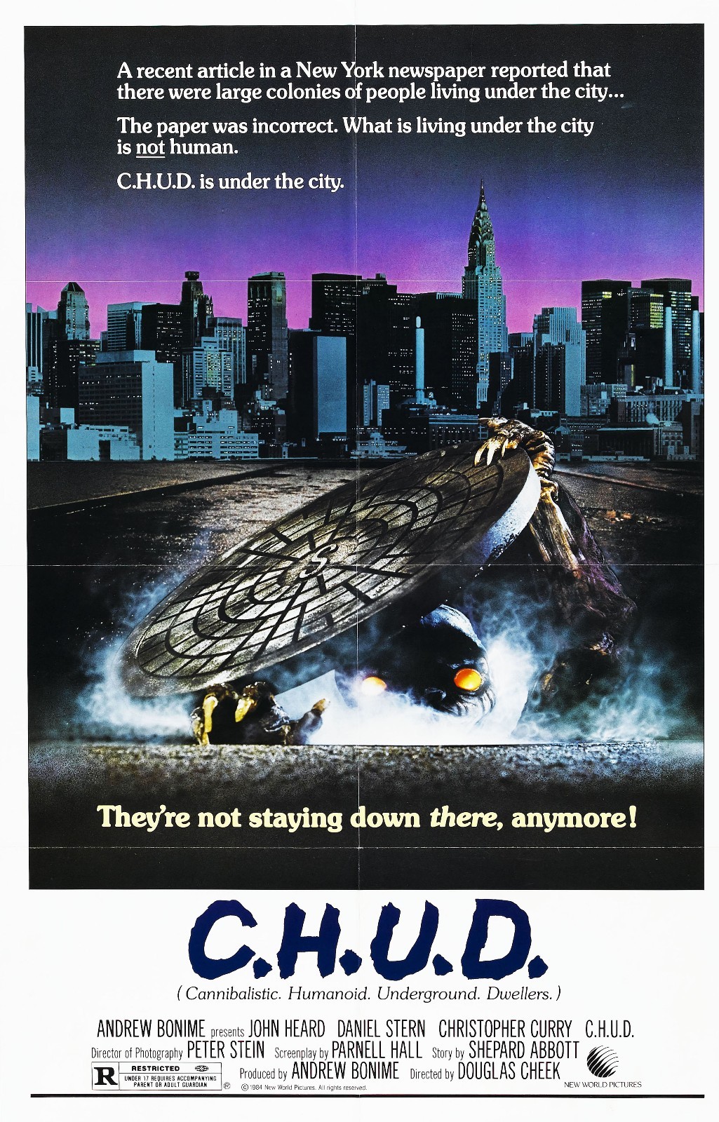 C.H.U.D. Movie Poster Horror CHUD 80\'s