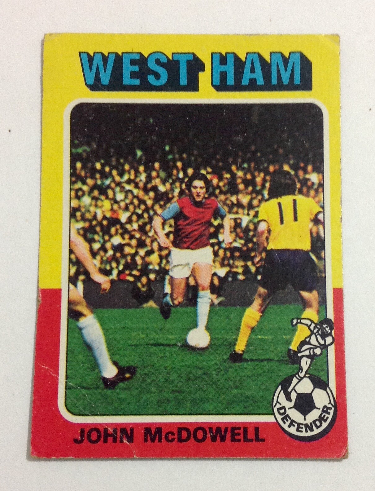 Topps 1975 #79 West Ham United - John McDowell - English Football / Soccer
