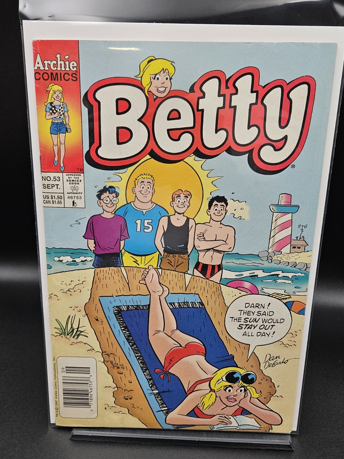 BETTY 53 RARE NEWSSTAND ARCHIE COMICS GGA BIKINI COVER Dan DeCarlo 1997