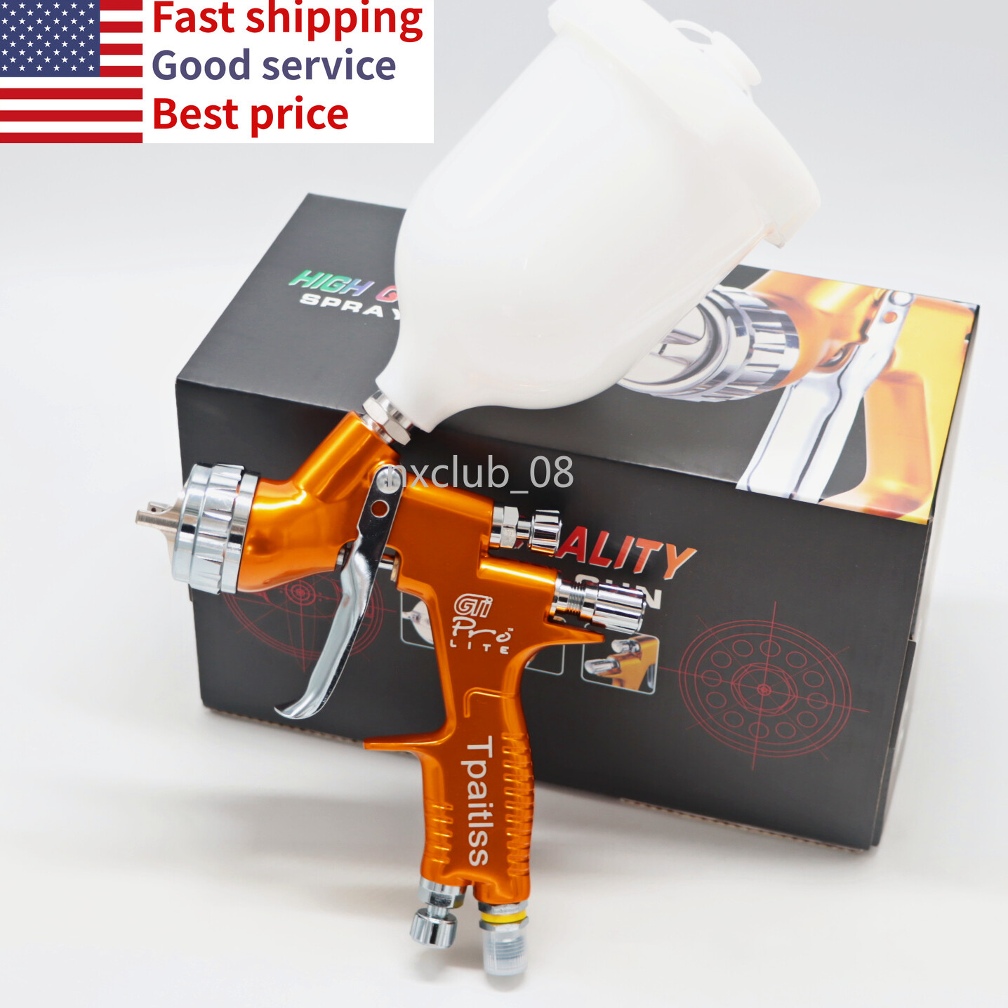 PRO LITE Golden Car Paint Tool Pistol Automobile Spray Gun TE20 1.3mm PRO LITE Golden Car Paint Tool Pistol Automobile Spray Gun TE20 1.3mm