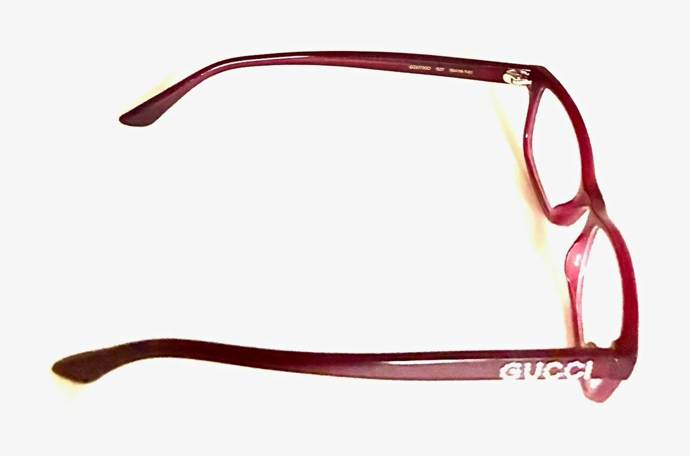 GUCCI GG 0730O Women Optical Eyewear Plastic Burgundy Full Rim 