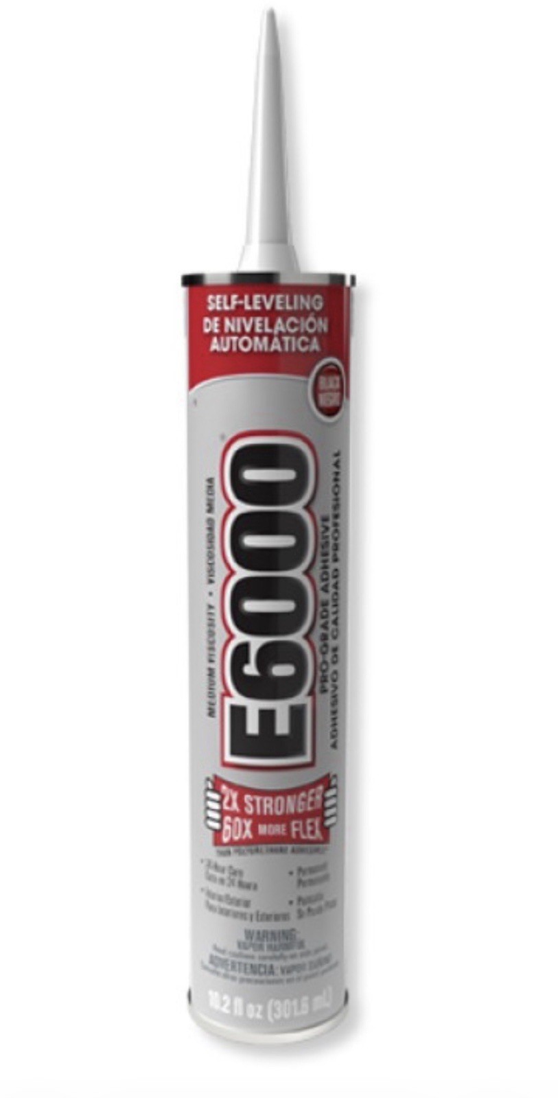 12-pack  E6000 Industrial Adhesive Self-Leveling (Black)