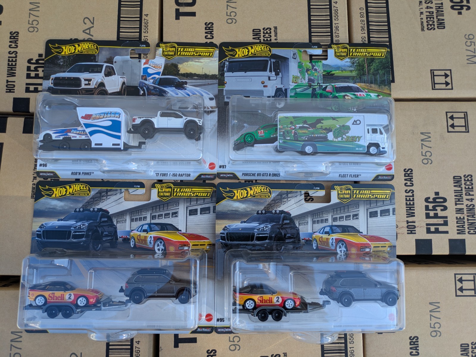 HOT WHEELS 2026 TEAM TRANSPORT PORSCHE 911 GT3 REXY FLEET FLYER Case Of 4 🔥🔥🔥