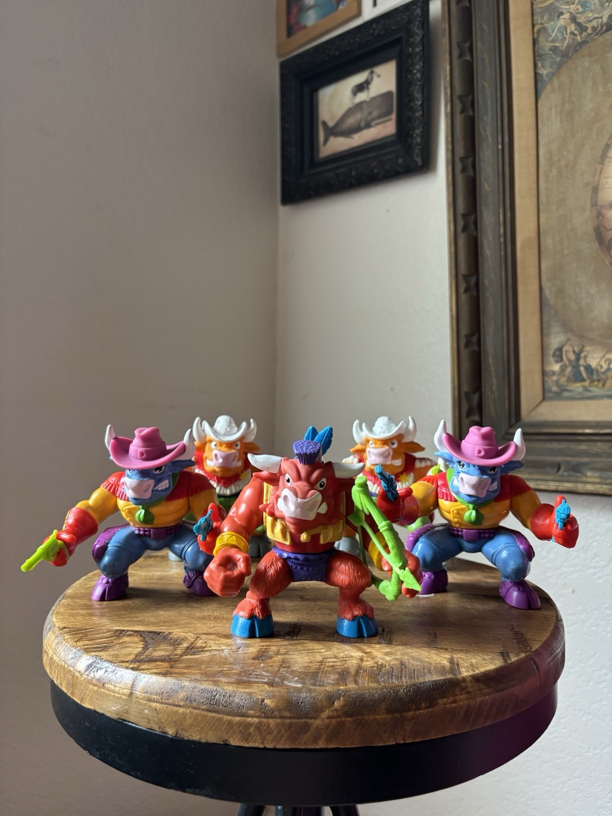 Vintage 1991 Hasbro Wild West C.O.W.-Boys of Moo Mesa 5 Figure Lot Weapons 