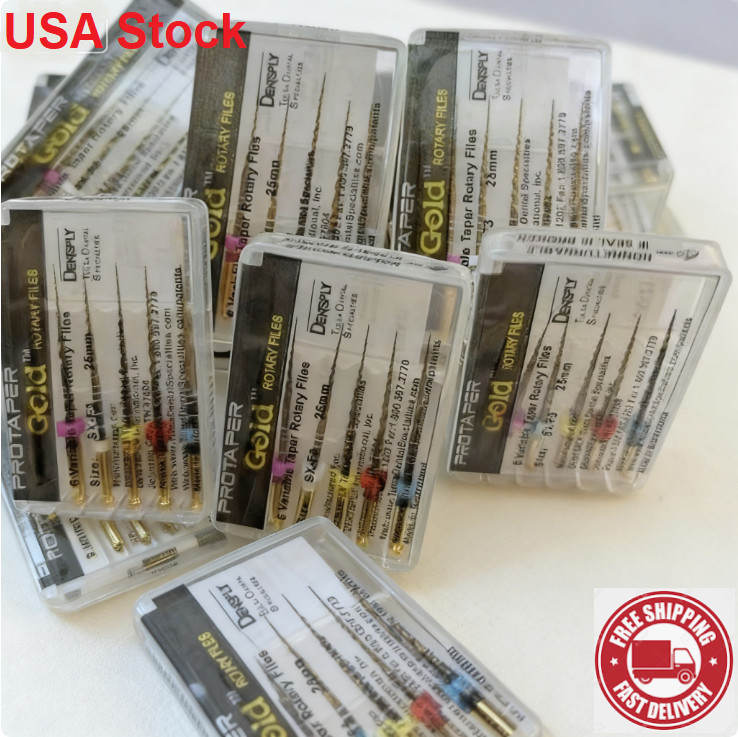 Dentsply Protaper Gold Rotary Files F1,F2,F3,S1,S2,SX Tulsa Assorted Endodontics