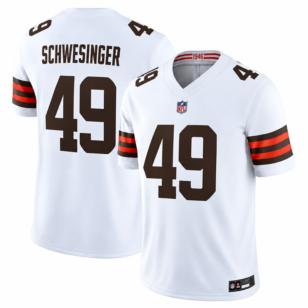 NWT Men\'s #49 Carson Schwesinger All Stitched Limited Player Jersey