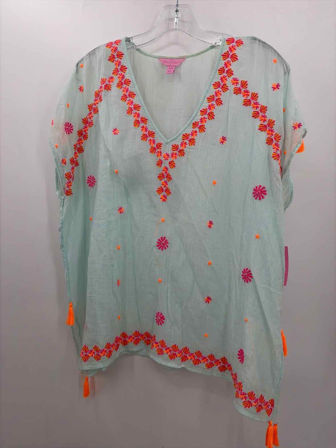 Pre-Owned Lilly Pulitzer Blue Size S/M Tunic Blouse