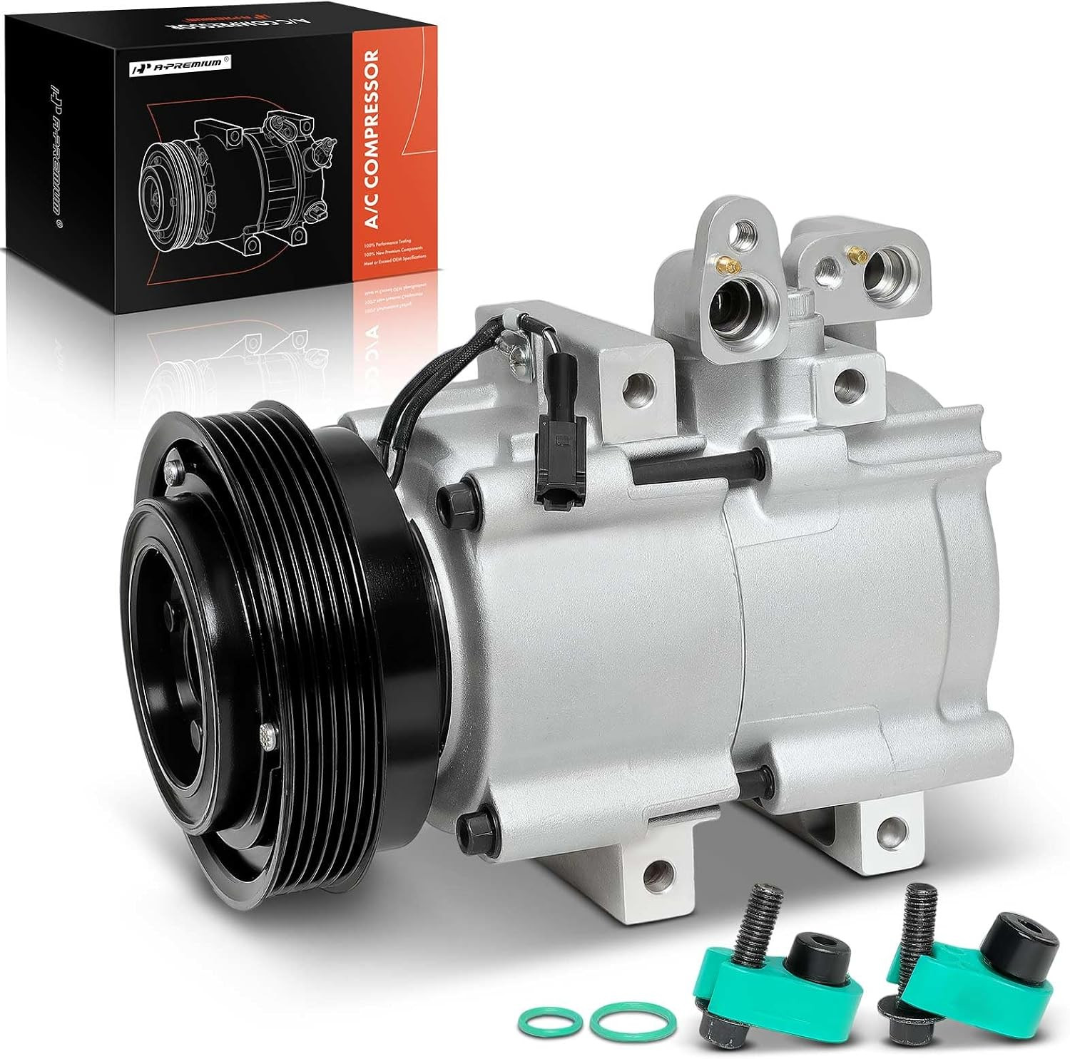 2006-2009 Hyundai Tucson 2.7L Halla HCC AC Compressor with Clutch