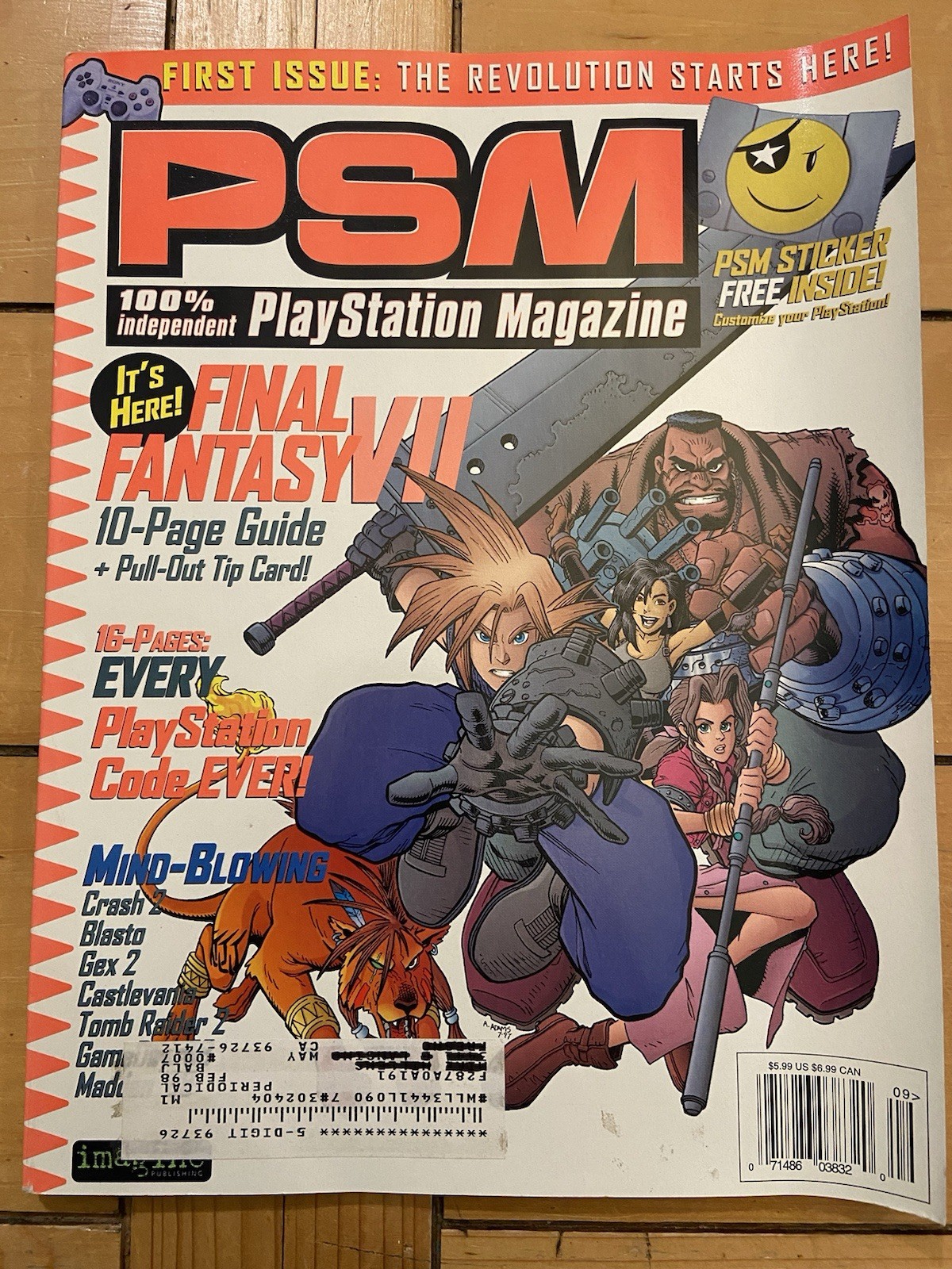 September 1997 Playstation Magazine PSM - Vol 1 - Issue 1 with Sticker Intact September 1997 Playstation Magazine PSM - Vol 1 - Issue 1 with Sticker Intact