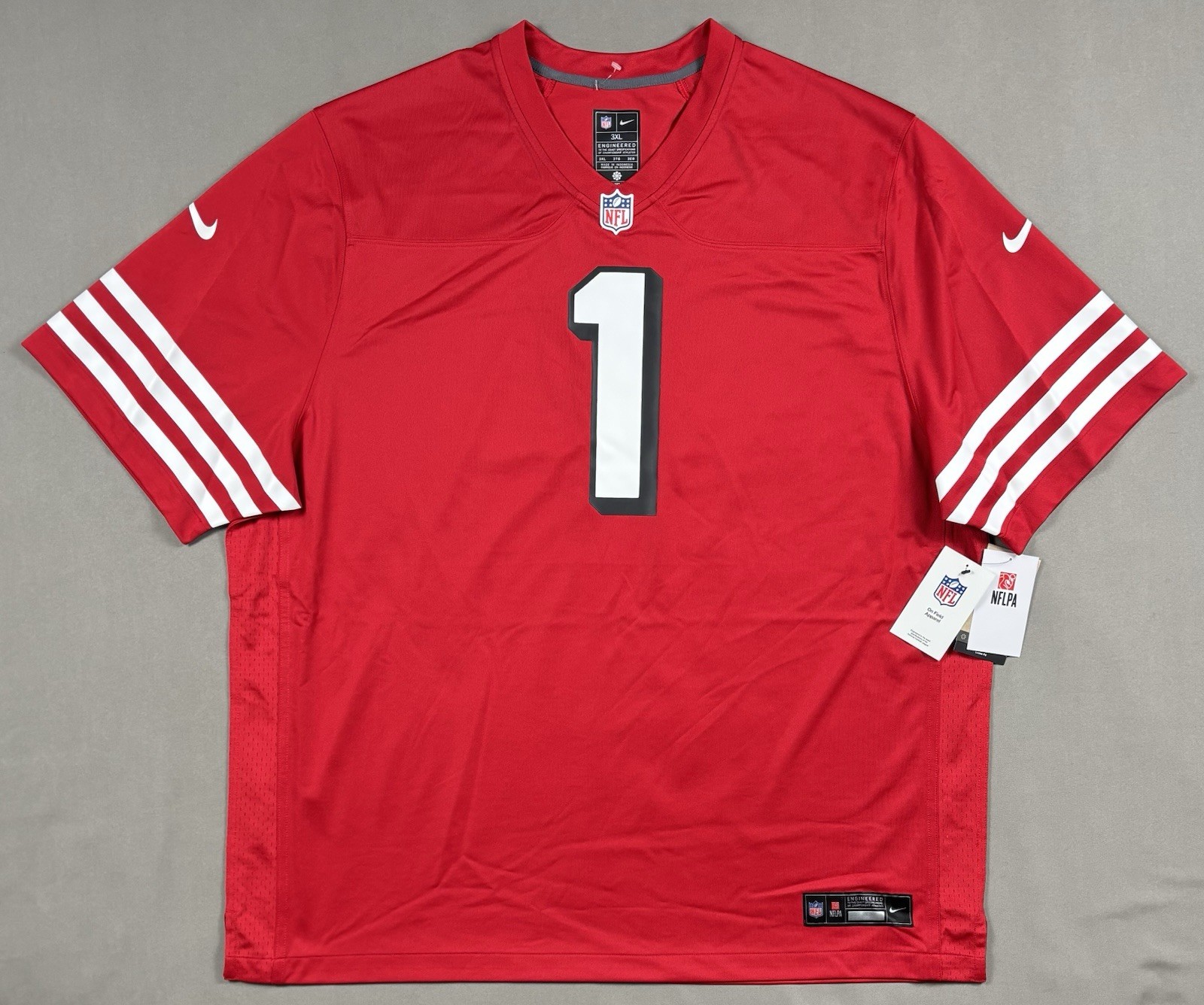 NWT Deebo Samuel Sr Nike NFLPA San Francisco 49ers NFL Jersey Red Men\'s Sz 3XL