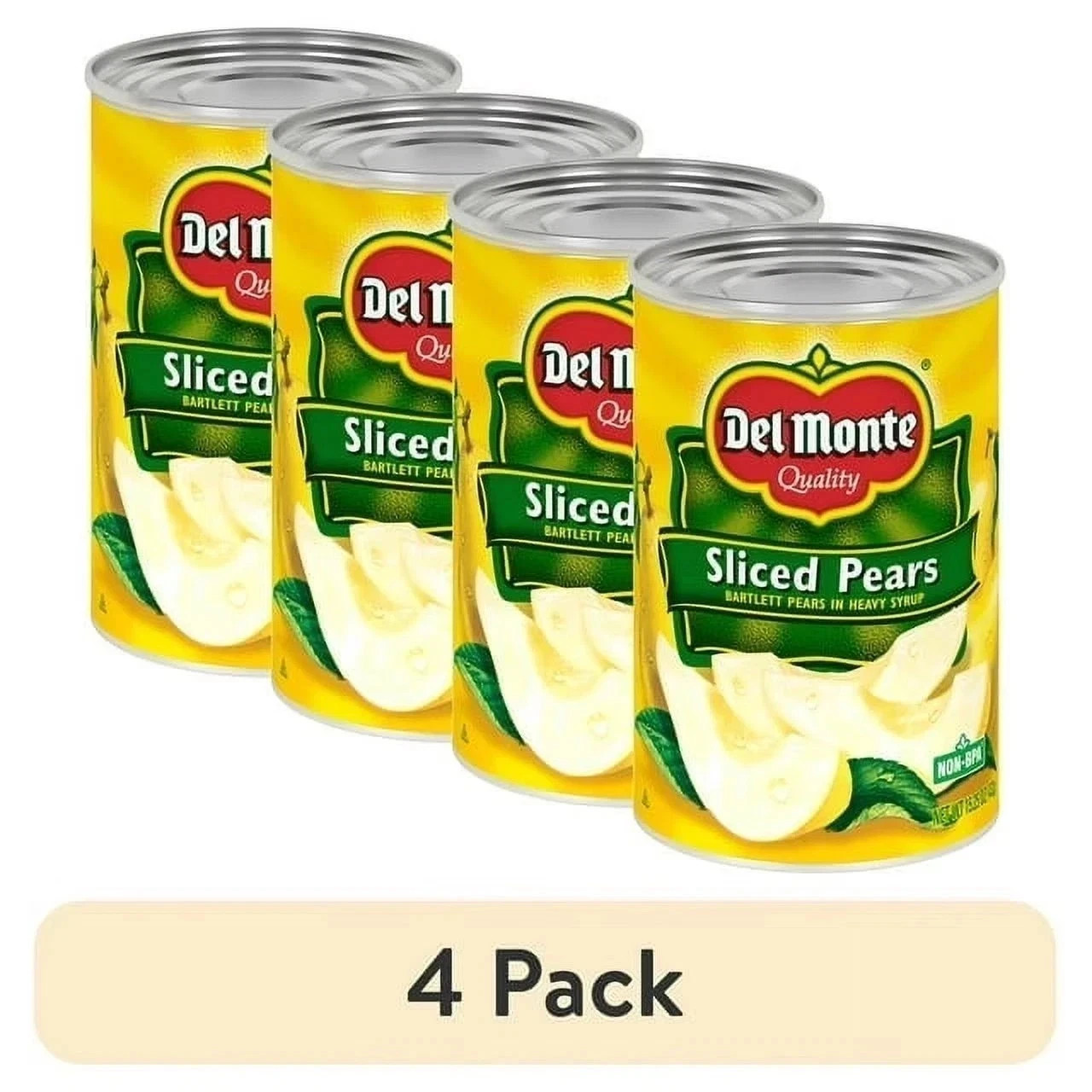 Del Monte Sliced Bartlett Pears in Heavy Syrup, Canned Fruit, 15.25 Oz(4 Pack) Del Monte Sliced Bartlett Pears in Heavy Syrup, Canned Fruit, 15.25 Oz(4 Pack)
