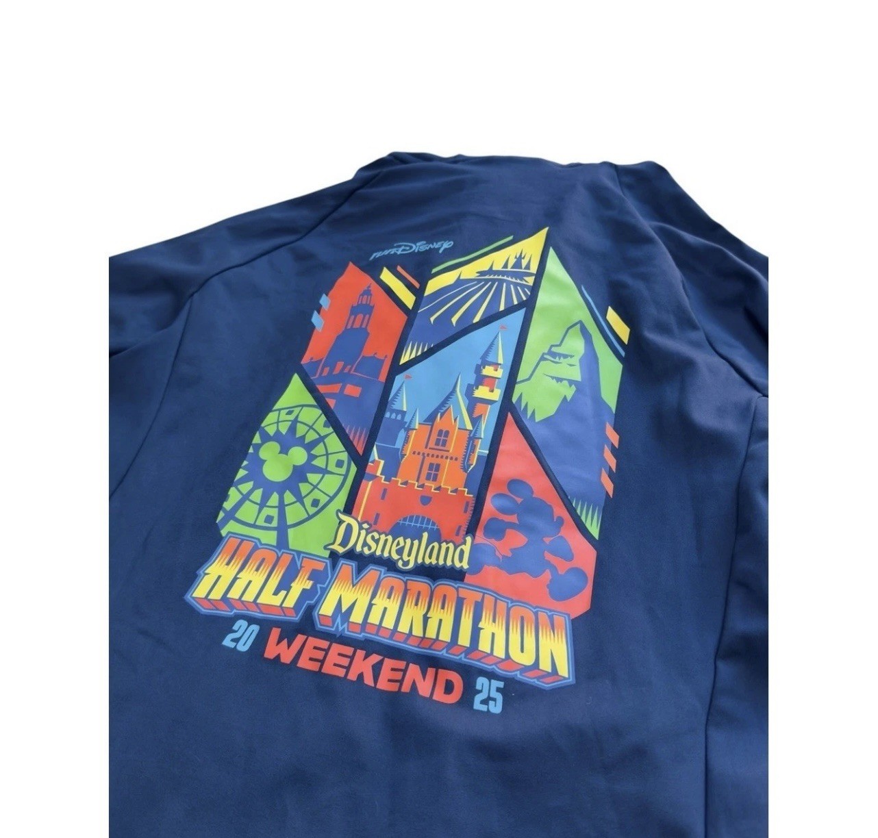 NEW Disney Rundisney Half Marathon Weekend 2025 Hooded Zip Jacket Blue SZ XS