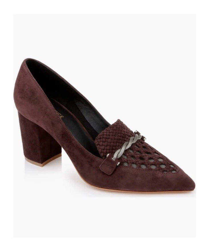 NEW L\'Agence Eleonore Pump In Chocolate Suede Sz 7.5 Retail $445