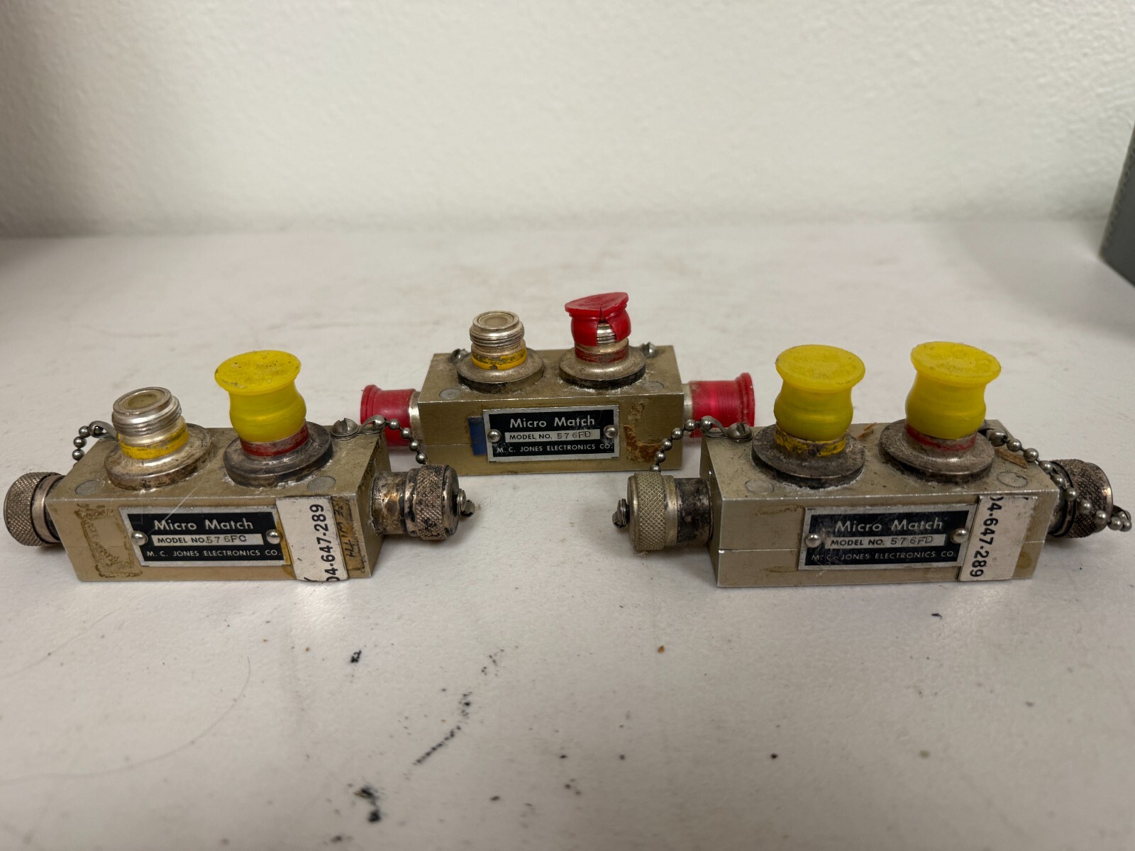 Vintage 3 Pcs Micromacth Devices Directional Coupler Model 576FD 576FC