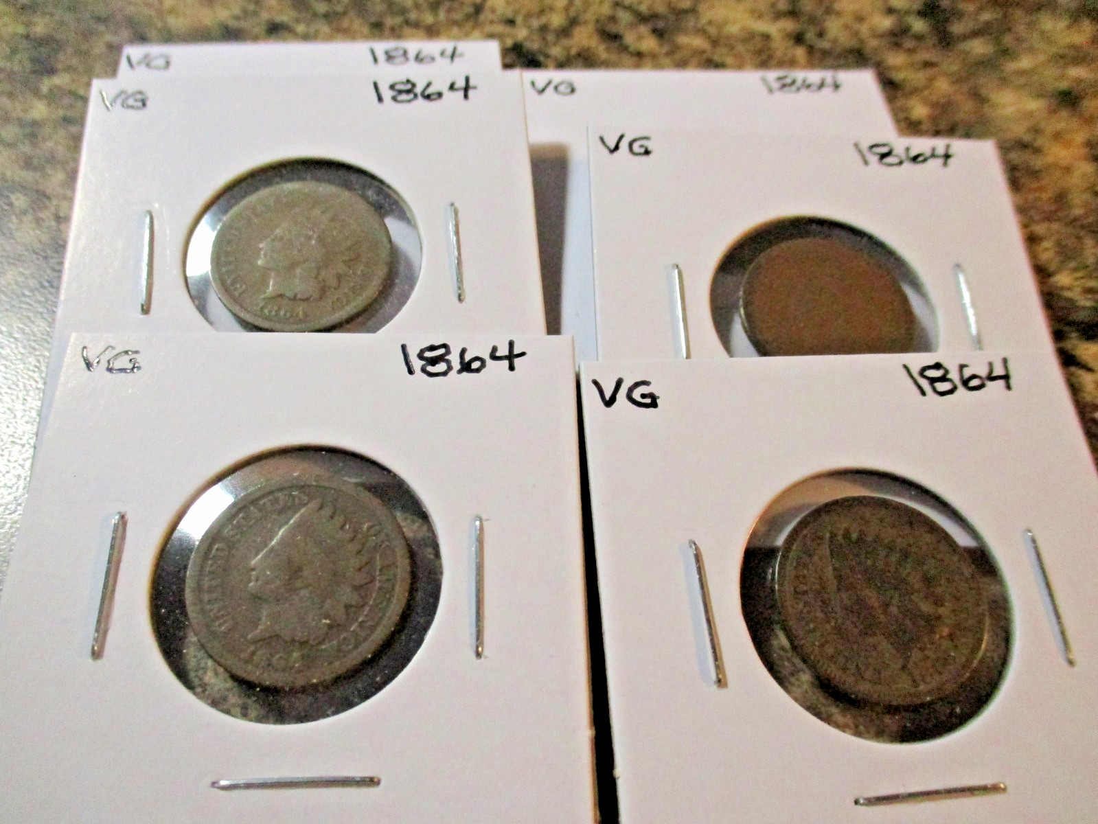 1864 INDIAN CENT BRONZE VG     XO
