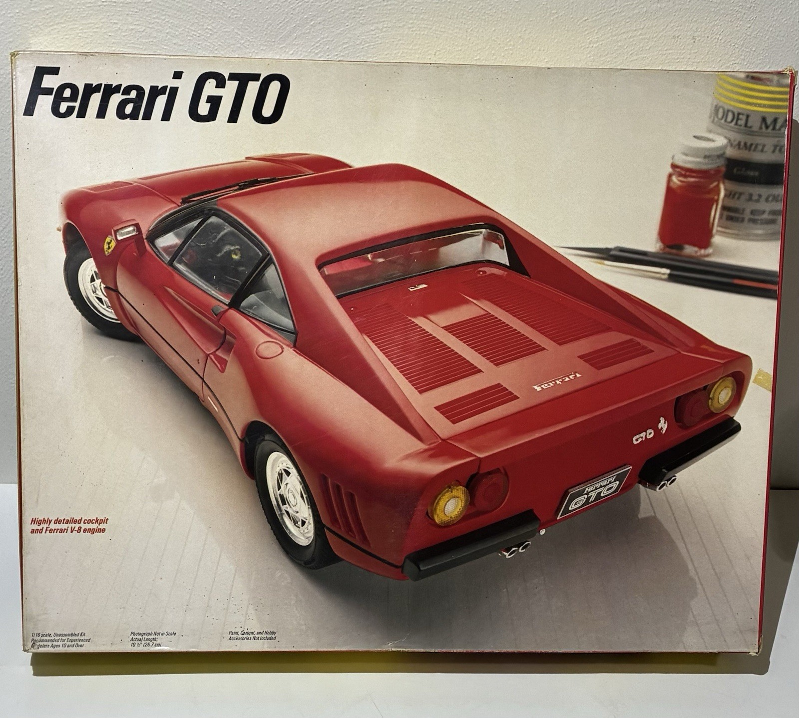 TESTORS FERRARI GTO 1/16 SCALE MODEL VINTAGE NEW UNUSED FUJIMI MOKEI # 424 TESTORS FERRARI GTO 1/16 SCALE MODEL VINTAGE NEW UNUSED FUJIMI MOKEI # 424