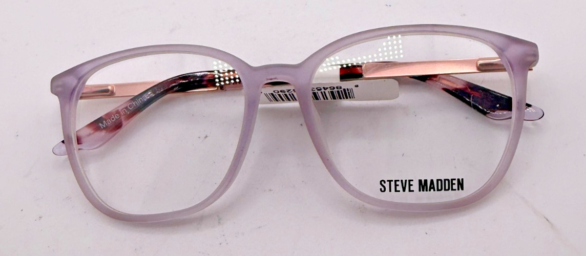 STEVE MADDEN FRAMES ONLY EYEGLASSES SKYLAH LILAC PURPLE / GOLD 52-16-135