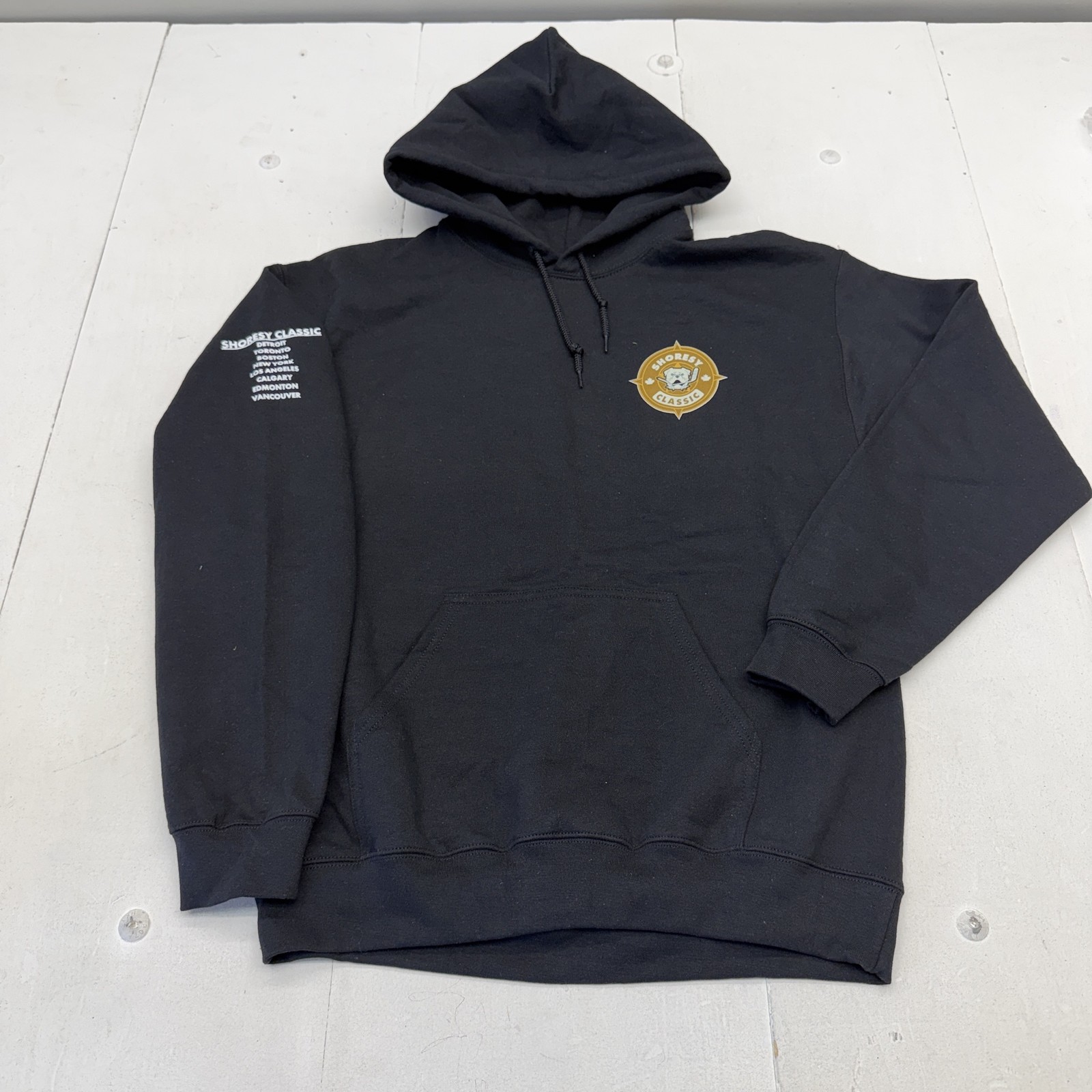 Shoresy Hoodie Sweatshirt Mens Medium Black Classic Shore 69 Fleece