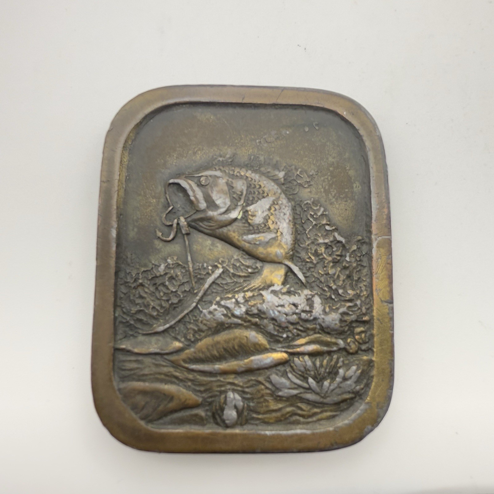 Vintage 1976 Indiana Metal Craft Bass Fishing Belt Buckle A97 Lure Fisherman