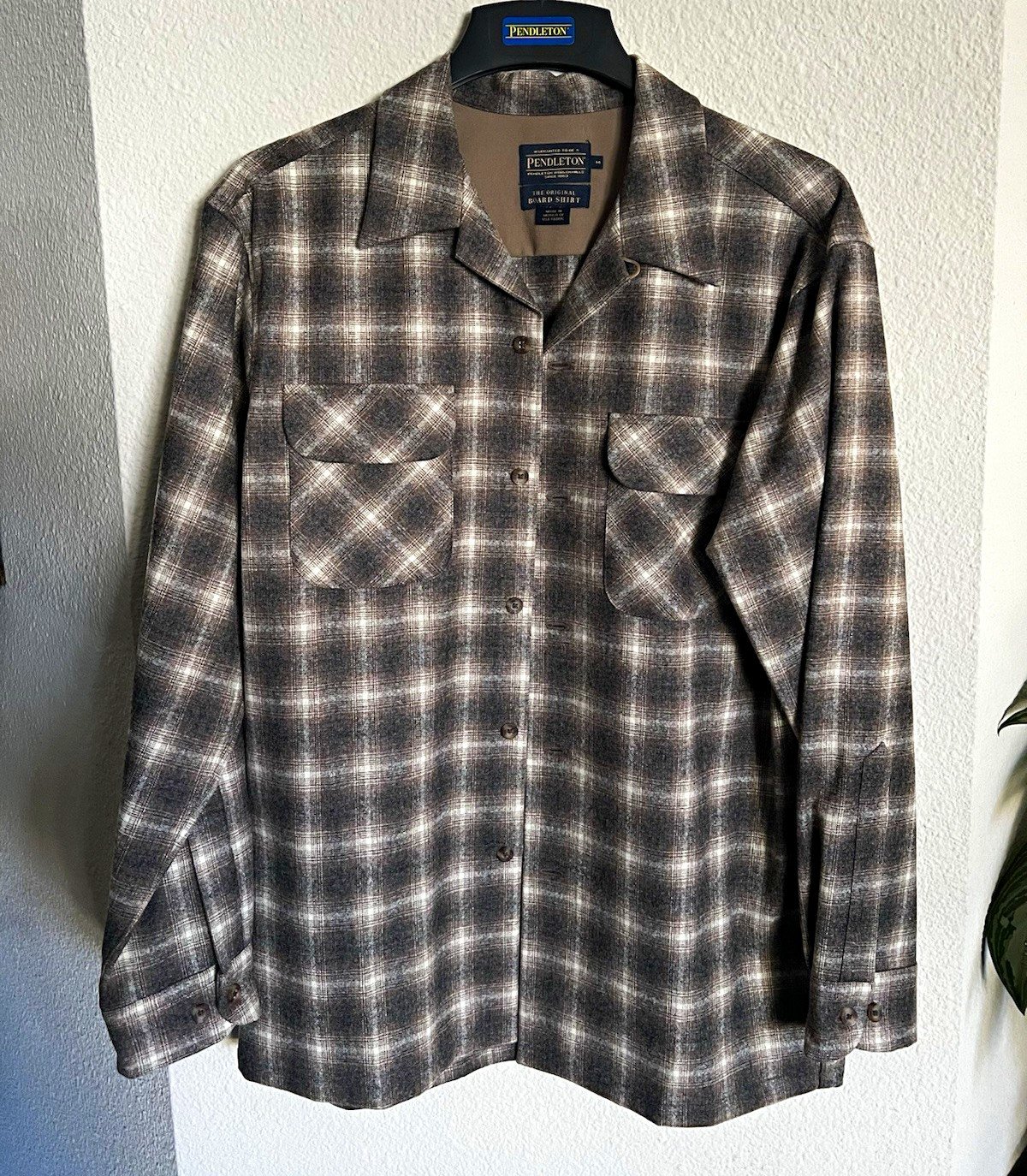 Pendleton Original Board Shirt Men\'s Medium Wool Flannel 1954 Pattern Greenspans Pendleton Original Board Shirt Men\'s Medium Wool Flannel 1954 Pattern Greenspans