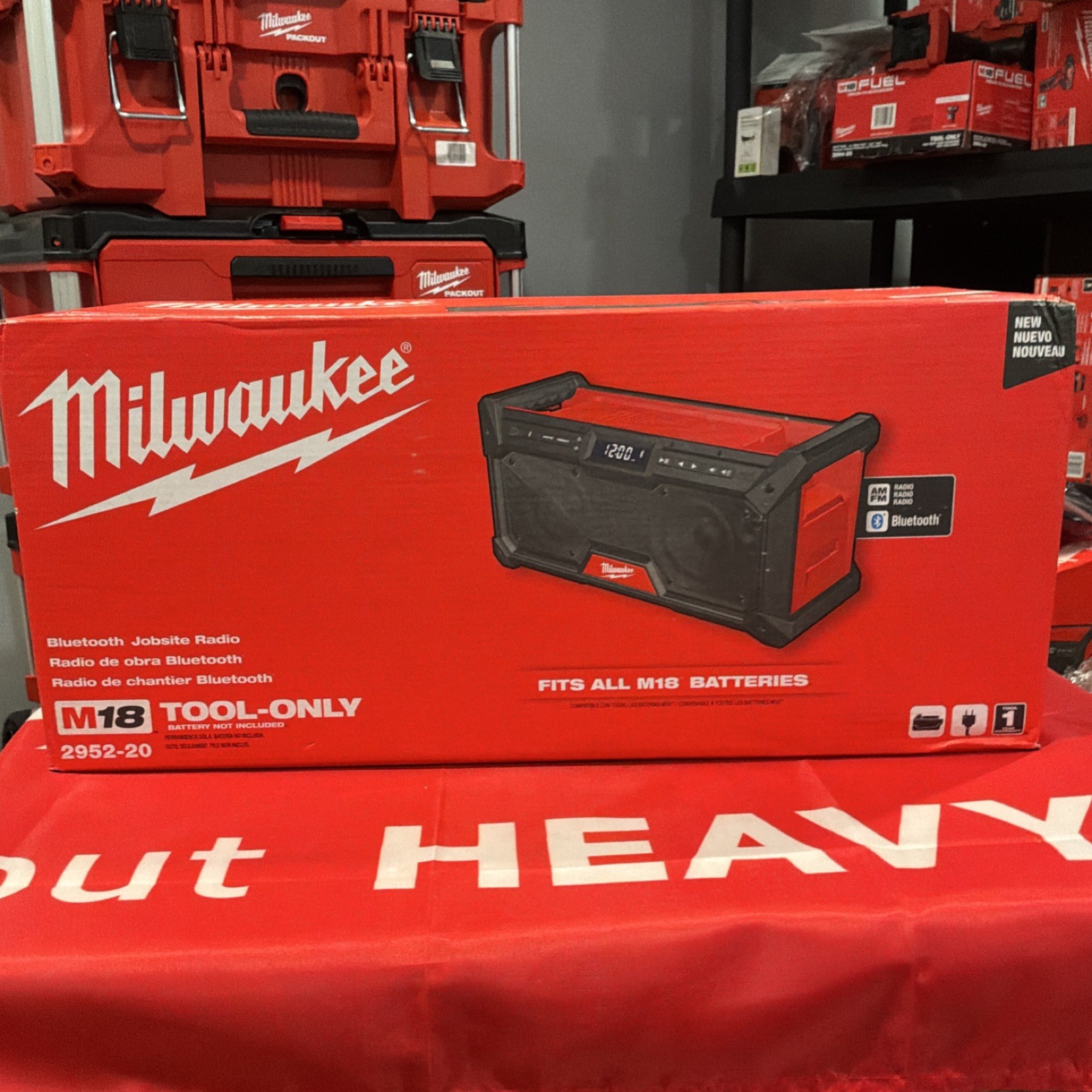 Milwaukee M18 Bluetooth Jobsite Radio 2952-20 DC or AC Powered - Cord Included