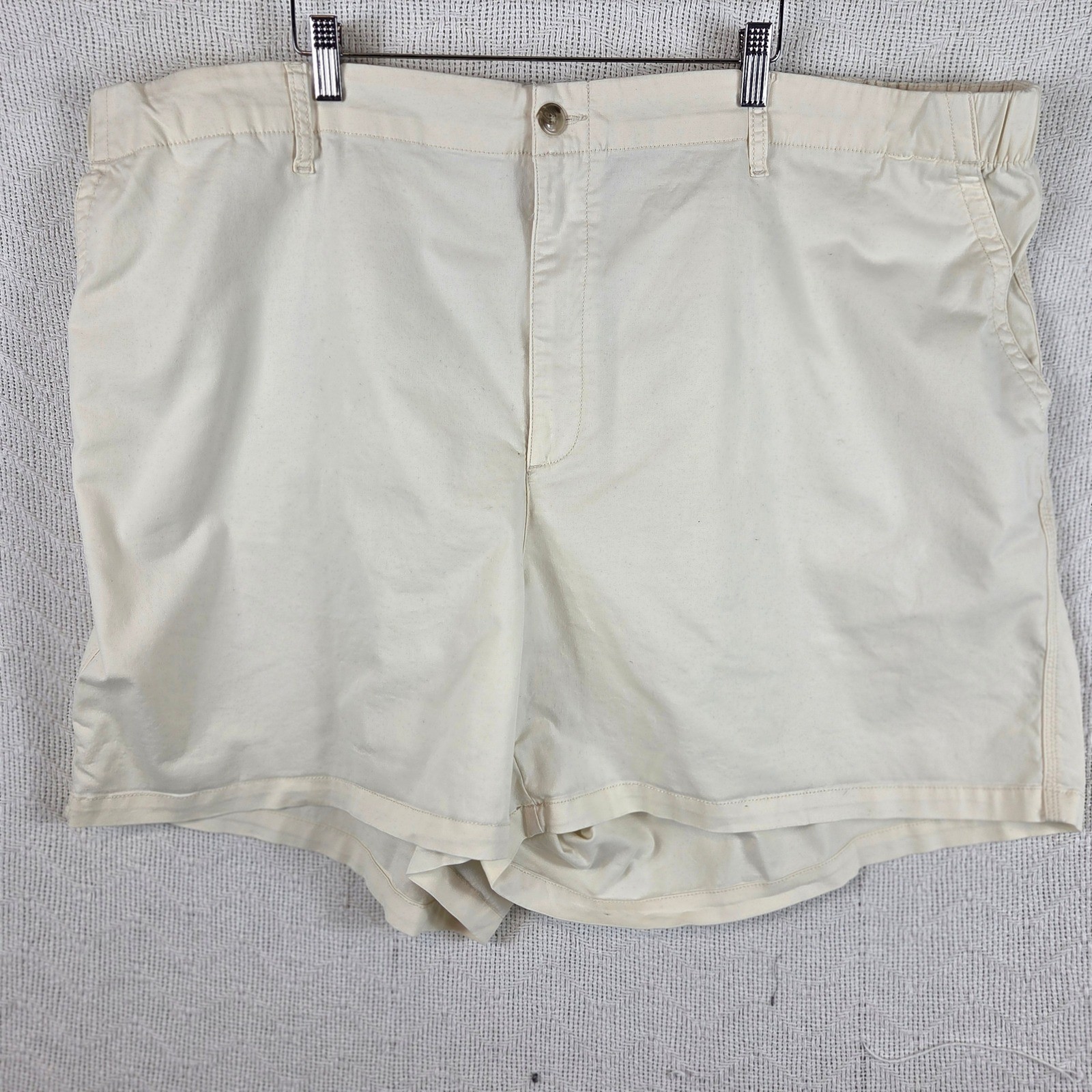 Old Navy Everyday Easy Chino Shorts 4X Cream Elastic Waist 791988-07