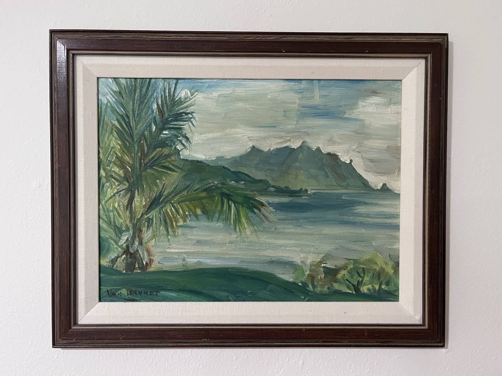 Myron Van Brundt (1887–1963) Mid Century Hawaiian Landscape Oil Painting