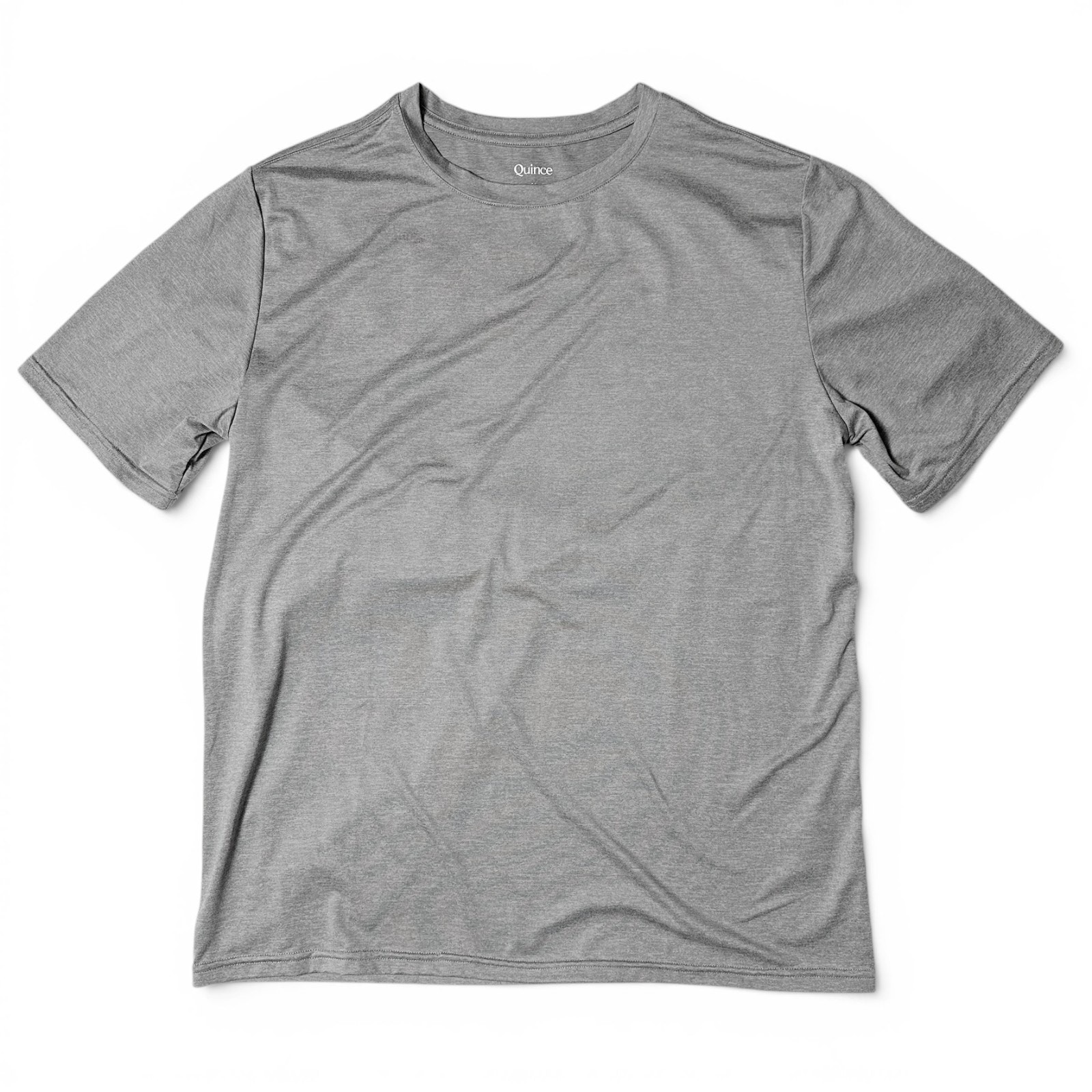 Quince Flowknit Breeze Performance Tee Mens M Heather Grey NWOT Quince Flowknit Breeze Performance Tee Mens M Heather Grey NWOT