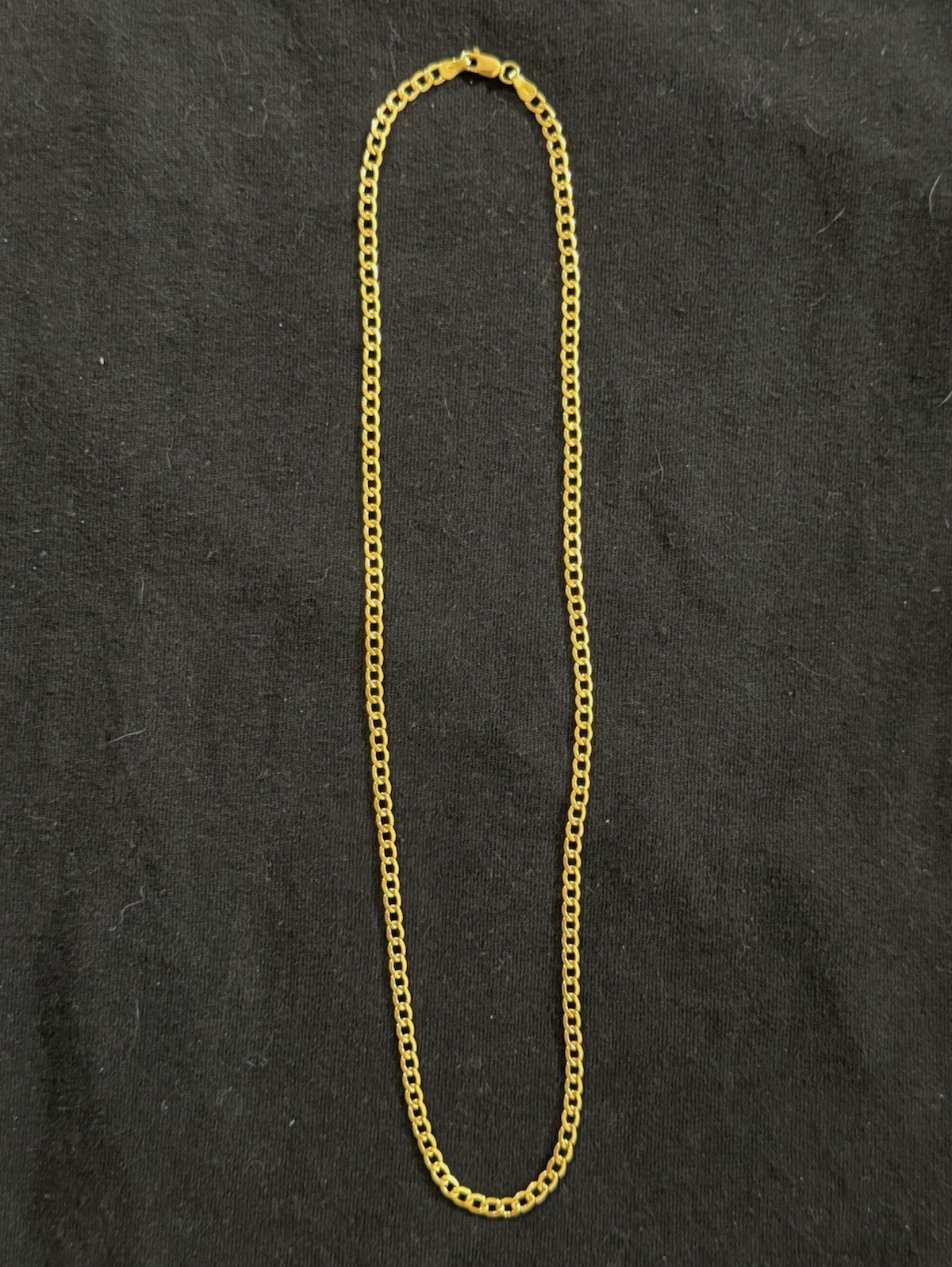 14k Solid Yellow 4mm Gold Cuban Link Chain Necklace 22 inch Lobster Clasp 14k Solid Yellow 4mm Gold Cuban Link Chain Necklace 22 inch Lobster Clasp