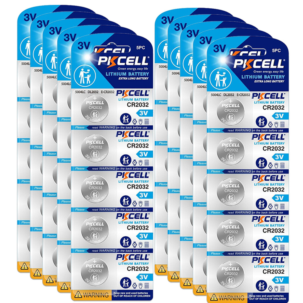 50-1000Pcs Original PKCELL CR2032 5004LC SB-T15 3V Lithium Watch Batteries Lot