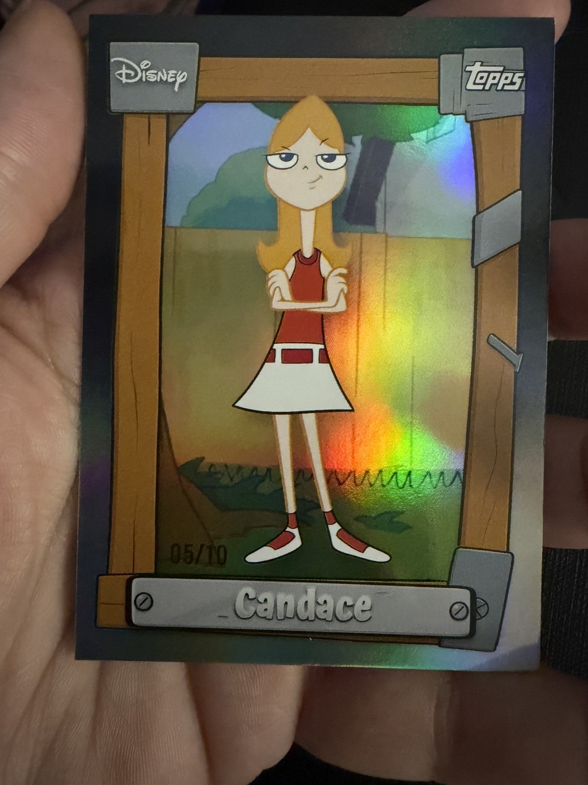 2026 Topps Disney Neon Candace 5 /10 Black Refractor Phineas and Ferb #P&F-10 2026 Topps Disney Neon Candace 5 /10 Black Refractor Phineas and Ferb #P&F-10