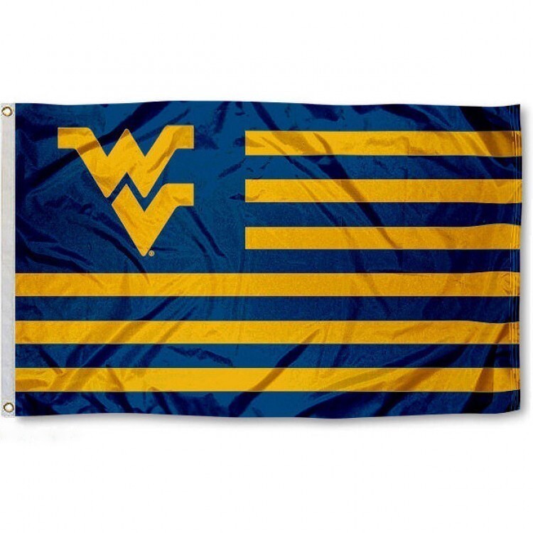 WEST VIRGINIA MOUNTAINEERS 3\'X5\' FLAG BANNER *FULL COLOR ON BOTH SIDES OF FLAG* WEST VIRGINIA MOUNTAINEERS 3\'X5\' FLAG BANNER *FULL COLOR ON BOTH SIDES OF FLAG*