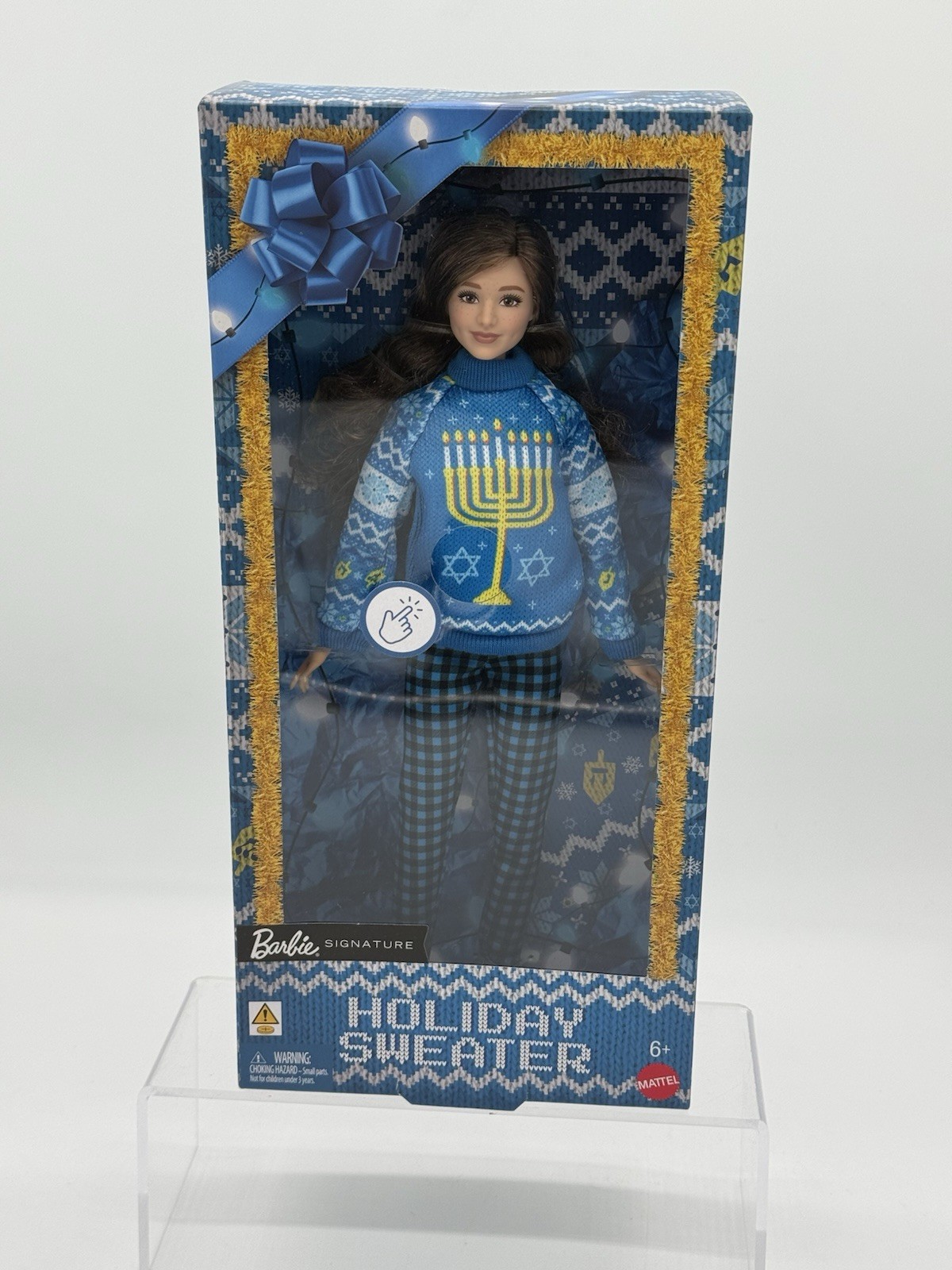 Barbie Signature Ugly Holiday Sweater Blue Light Up Hanukkah 2026 - 