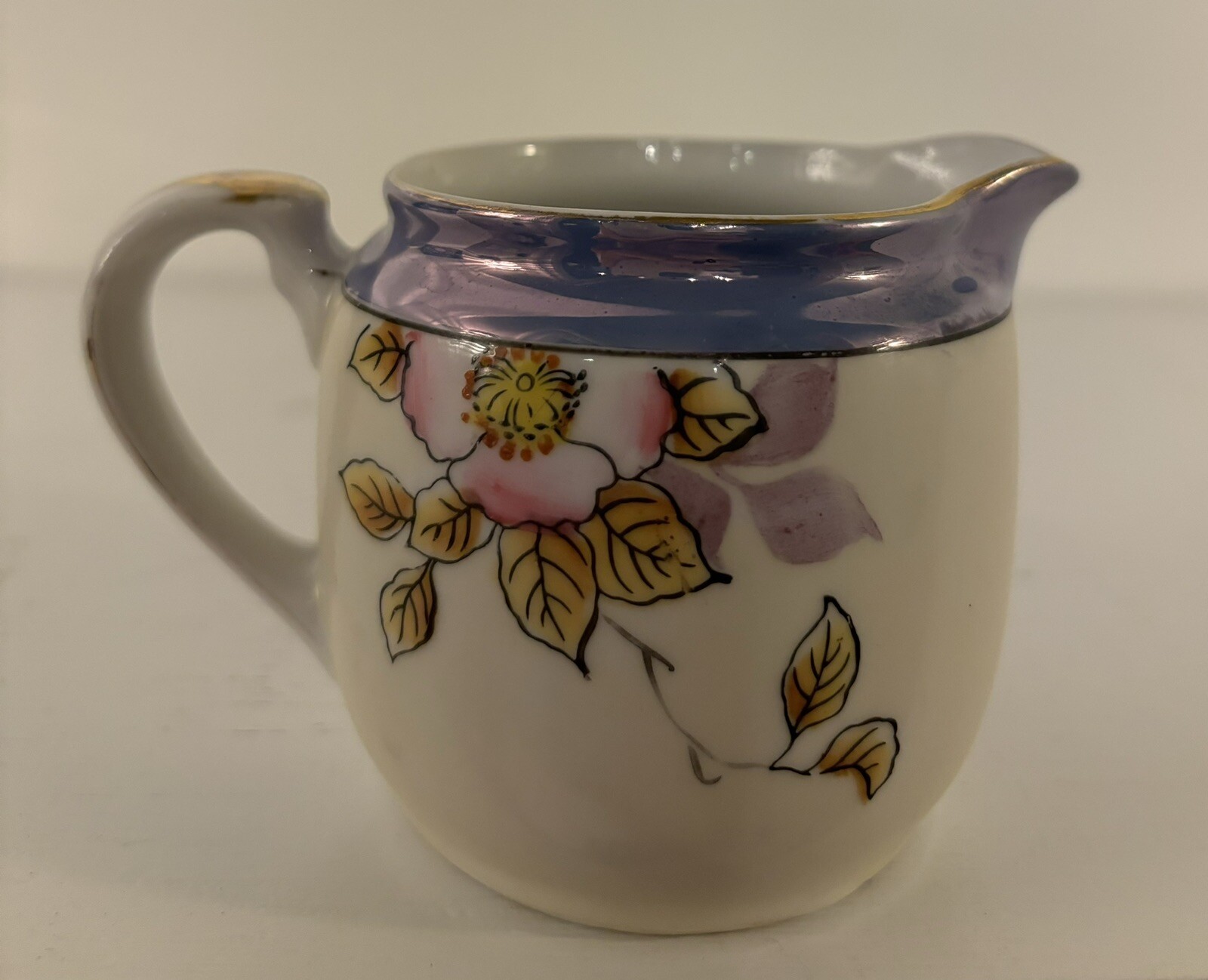 VTG Noritake Handpainted Bluebird Cherry Blossoms Petite Creamer Lusterware VTG Noritake Handpainted Bluebird Cherry Blossoms Petite Creamer Lusterware