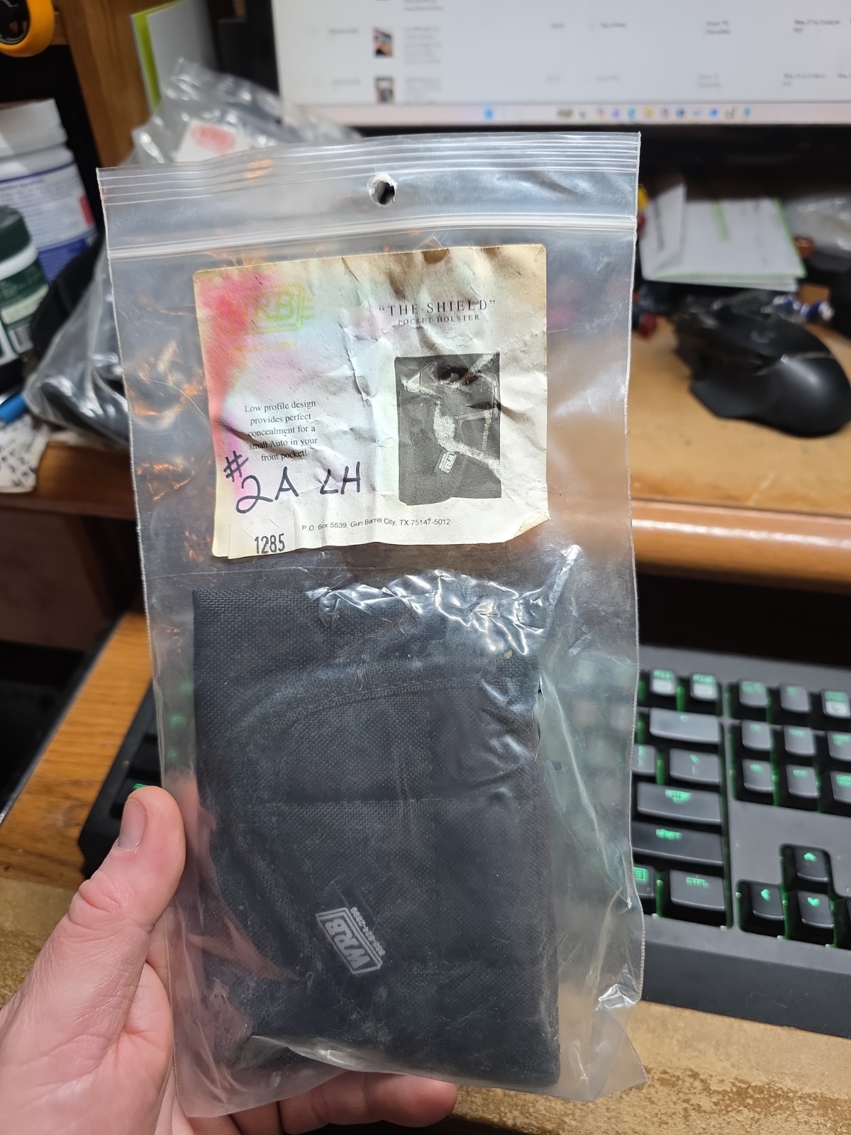 WRB Nylon Shielded Pocket Holster for Small Auto #1285 Lft Hand Black Nylon
