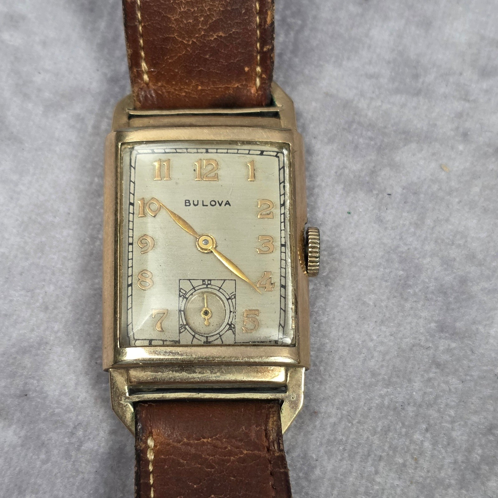 Vintage Bulova 1940s His Excellency Tank Watch 10K Gold Filled Case Vintage Bulova 1940s His Excellency Tank Watch 10K Gold Filled Case