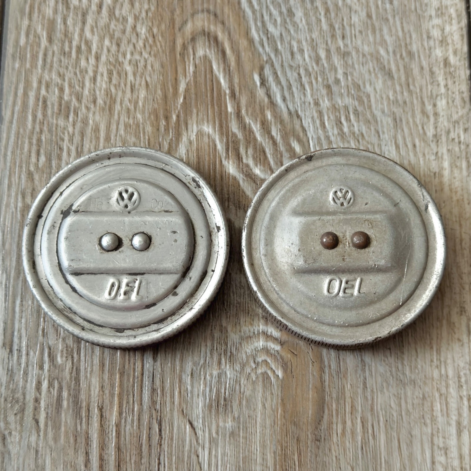 OEM Vintage Oil OEL Filler Cap VW Beetle Bus Ghia Rabbit Lot of 2 Read