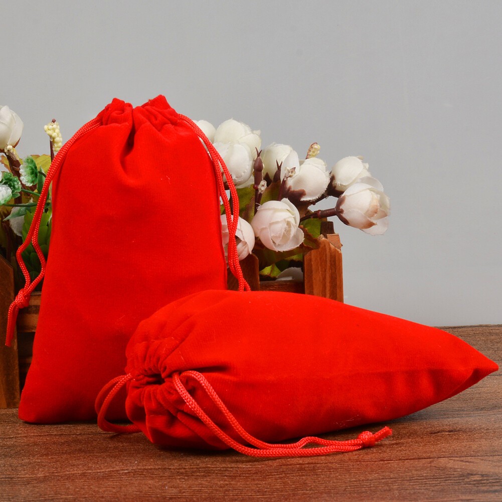 50-100pcs Velvet Drawstring Pouch Jewelry Baggie Ring Party Wedding Gift Bag LOT