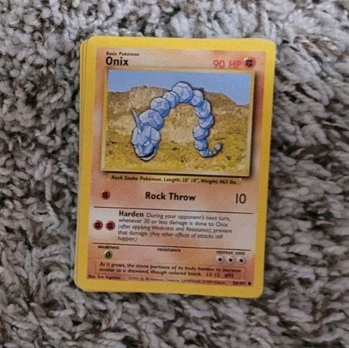 Wizards of the Coast Pokemon TCG Onix 56/102 Base Set 1999 English Regular Wizards of the Coast Pokemon TCG Onix 56/102 Base Set 1999 English Regular