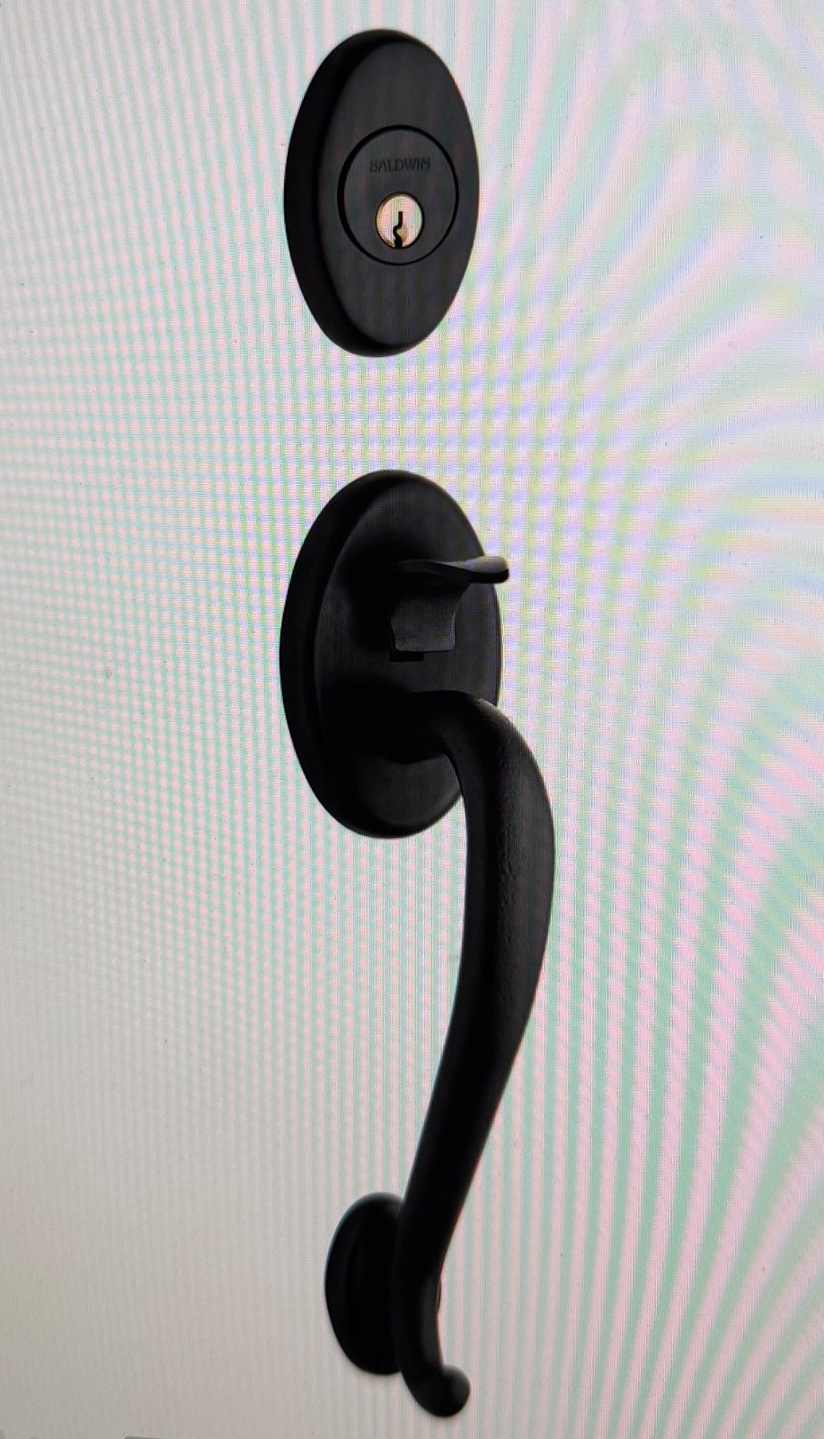 Baldwin 85315190FD Logan Dummy Handleset w/ Classic Interior Knob,Satin Black Baldwin 85315190FD Logan Dummy Handleset w/ Classic Interior Knob,Satin Black