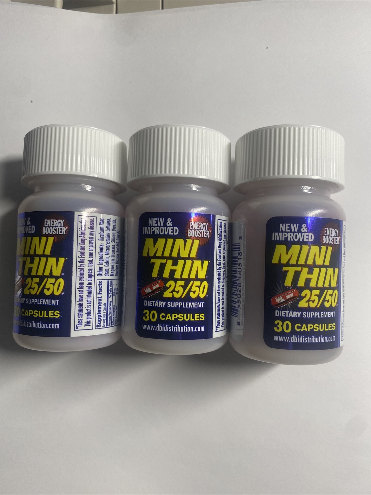 Mini Thin 25/50 Energy Booster Pills 3 Bottles 90 Pills 3 Month Supply Mini Thin 25/50 Energy Booster Pills 3 Bottles 90 Pills 3 Month Supply