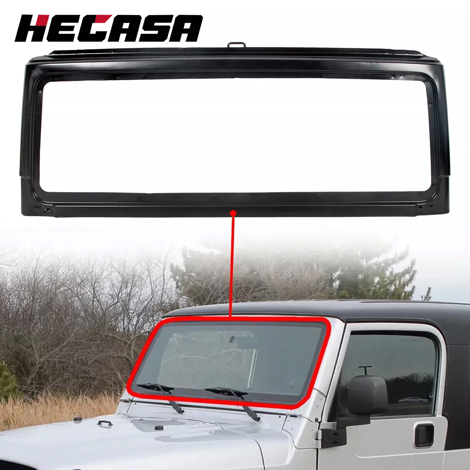 For 2003-2006 Jeep Wrangler TJ Windshield Frame 2005 2004 WINDSHIELD FRAME
