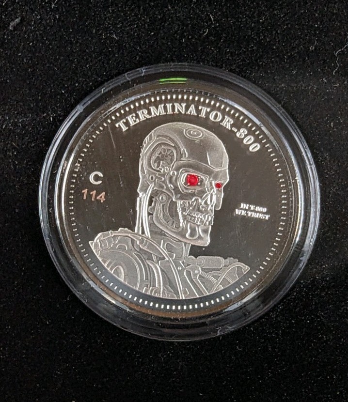 2022 The Chive Terminator Judgement Day .999 Silver 1 oz Coin #/1,000 w/ COA 2022 The Chive Terminator Judgement Day .999 Silver 1 oz Coin #/1,000 w/ COA